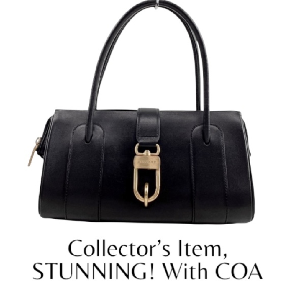 Delvaux 2004 George Vintage Top Handle Bag, Black + COA Excellent!